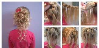 DIY Feather Braided Bun for Flower Girl Hairstyle
