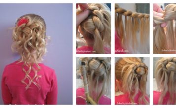 DIY Feather Braided Bun for Flower Girl Hairstyle