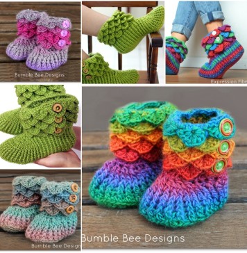 Crocodile Crochet Boots
