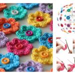 How To crochet Mini Hoop Flowers