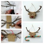 Creative hands DIY Reindeer made from Burlap Ribbon
