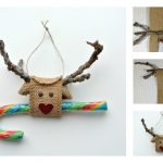 DIY Reindeer made from Burlap Ribbon