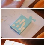 hand print snowman ornaments