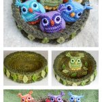 Crochet Nesting Rainbow Owls with Free Pattern p