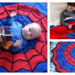 Knit Spiderman Blanket with Free Pattern