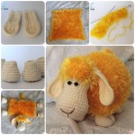 DIY Adorable Knitted Lamb Pillow