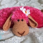 DIY Adorable Knitted Lamb Pillow pink