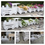 DIY Train Planters Out Of Old Crates to Adorn Your Garden