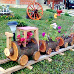 diy choo choo train planter for your garden