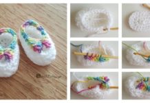 Quick Crochet Baby Booties with Bow