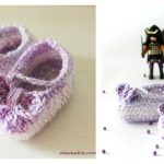 Free Crochet Baby Booties with Bow Pattern