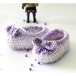 Crochet Baby Girl Bow Booties Free Pattern
