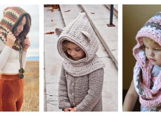 10+ Crochet Hooded Scarves and Cowls Patterns