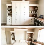 DIY Modern Farmhouse Murphy Bed with Bookcase