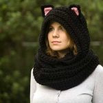 Hooded cat scarf Crochet Pattern