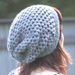 Puff Stitch Slouchy Beanie FREE Crochet Pattern for Beginner