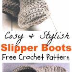Cosy And Stylish Slipper Boots Free Crochet Pattern