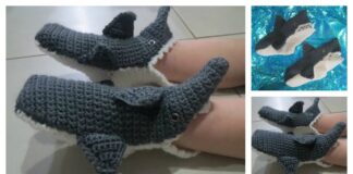 Hungry Baby Shark Slippers Free Crochet Pattern