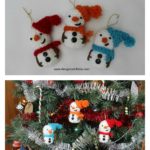 Amigurumi Snowman Ornament Free Crochet Pattern