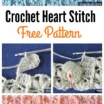Crochet Textured Heart stitch Free Pattern