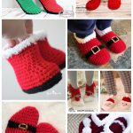 8 Crochet Santa Slipper Free Patterns