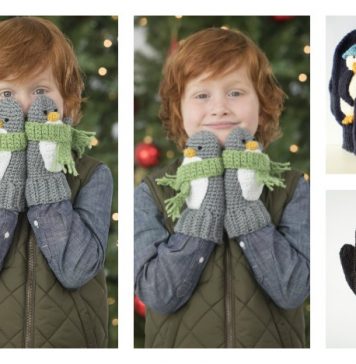 Cute Penguin Mittens Free Knitting and Crochet Patterns