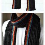 Dark Rainbow Scarf Free Crochet Pattern