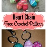 3D Heart Keychain Free Crochet Pattern