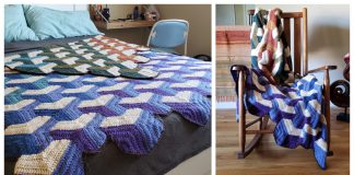 Free 3D Illusion Diamond Blanket Crochet Pattern