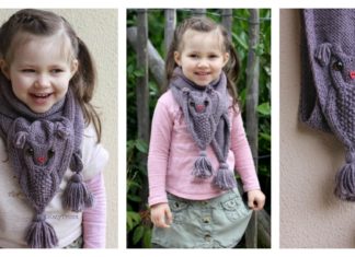 Adorable Owl Scarf Knitting Pattern