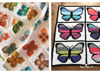 Butterfly Afghan Blanket Crochet Patterns