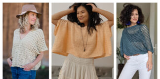 Poncho-Style Summer Top Free Crochet Pattern