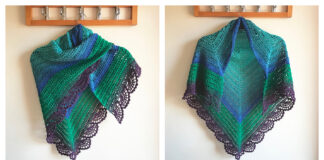 Peafowl Feathers Shawl Free Crochet Pattern
