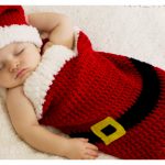 Baby Santa Hat and Cocoon Free Crochet Pattern and Video Tutorial