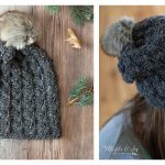 Easy Faux Cables Hat Free Crochet Pattern