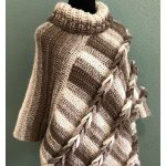 How to Crochet Braided Poncho with Turtleneck