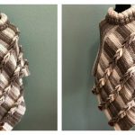 How to Crochet Braided Poncho with Turtleneck
