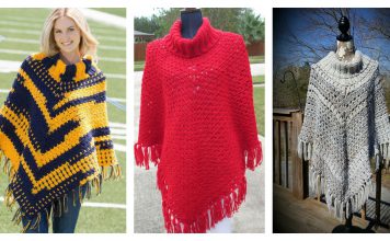 Sporty Poncho Free Crochet Pattern