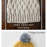 The Wave Beanie Hat Free Crochet Pattern and Video Tutorial