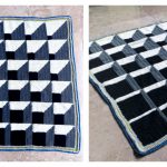 3D Illusion Cubine Blanket FREE Crochet Pattern