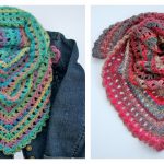 Candy Kisses Triangle Scarf Free Crochet Pattern and Video Tutorial