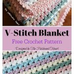 V Stitch The Sweetheart Blanket Free Crochet Pattern