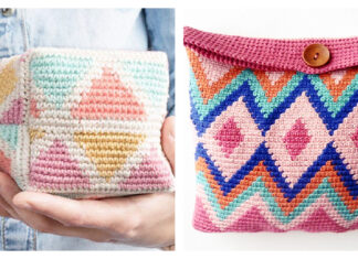 Tapestry Cosmetic Bag Free Crochet Pattern