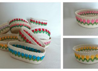 Tulip Stitch Basket Free Crochet Pattern