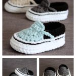 Vans Style Baby Booties Crochet Pattern