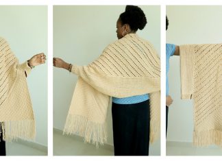 Reversible C2C Prayer Wrap Free Crochet Pattern