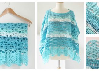 Wave Stitch Lace Poncho Free Crochet Pattern