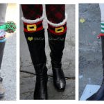Christmas Holiday Boot Cuffs Free Crochet Pattern and Paid