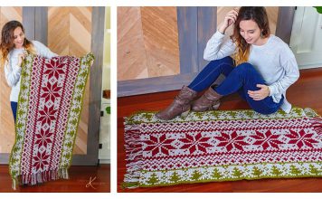 Christmas Rug Free Crochet Pattern