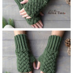 Celtic Weave Fingerless Gloves Free Crochet Pattern